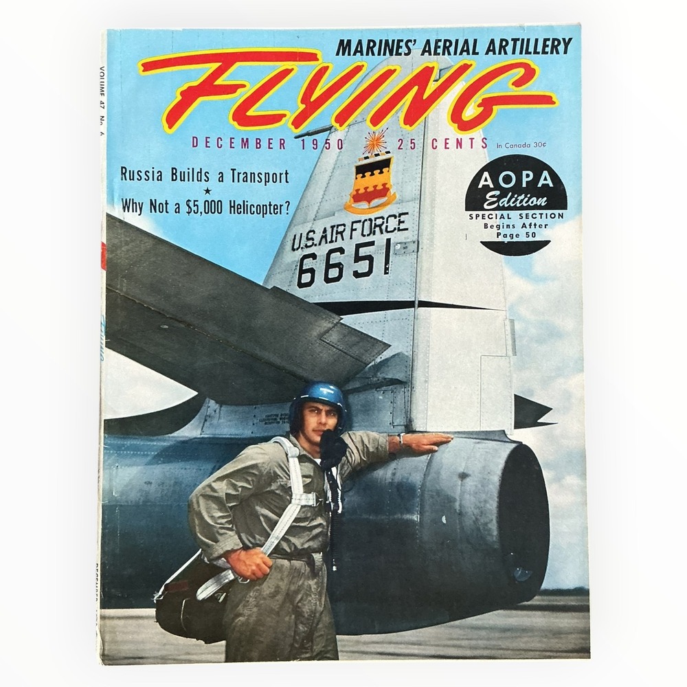 Flying Magazine December 1950 Marines Aerial Artillery Helicopter AOPA Aviation